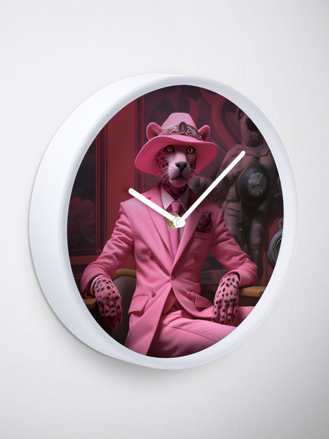 Reloj con la obra La Pantera Rosa de TotoyCreation Redbubble