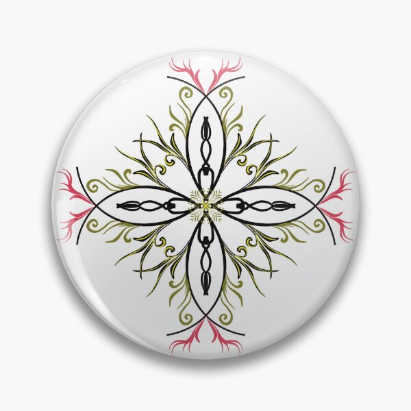 Item preview, Hand-drawn Intricate Radial Design Green, Red and Black designed and sold by Acsah David.