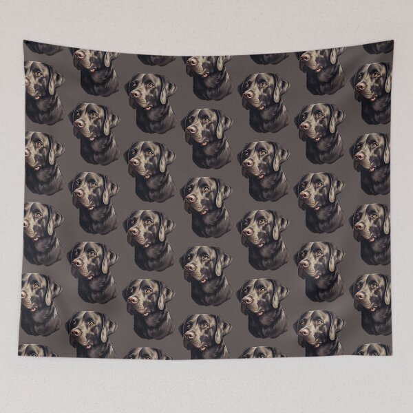 Item preview, Chocolate Lab Dog Head Portrait Illustration designed and sold by solrevolver.