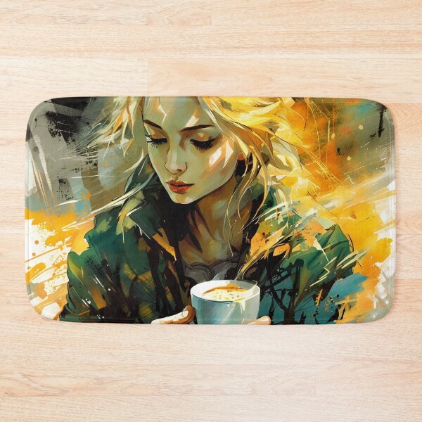 Item preview, Watercolor Girl with Coffee designed and sold by FalseGlimmer.