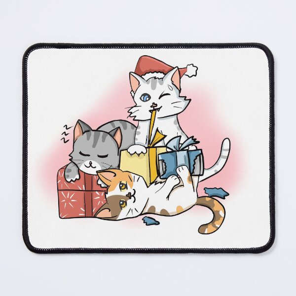 Item preview, Three Playful Cartoon Cats shred their Gifts designed and sold by Creacats.
