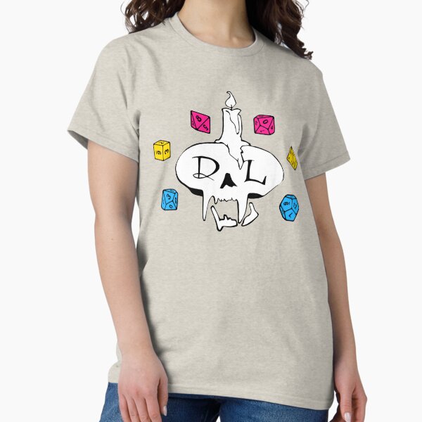 DreadLore Skull Pansexual - black lettering with outline Classic T-Shirt