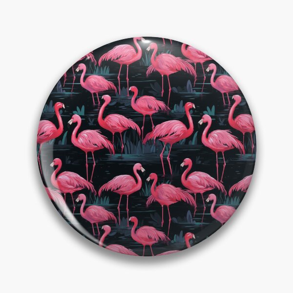 Item preview, Seemless flamingos dark designed and sold by windylize.