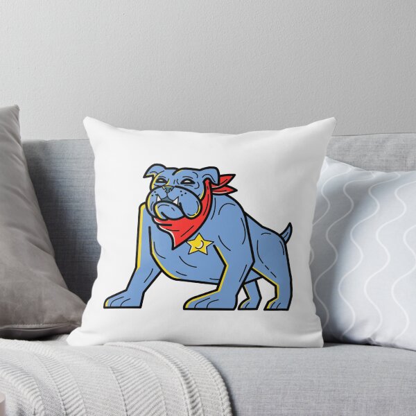 Artikelvorschau, Sheriff Bulldog Standing Guard Mono Linie Art entworfen und verkauft von patrimonio.