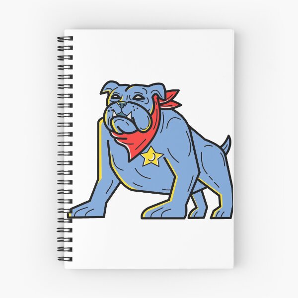 Item preview, Sheriff Bulldog Standing Guard Mono Line Art designed and sold by patrimonio.