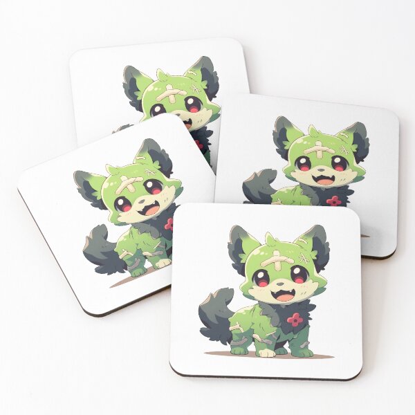 Item preview, Cute Kawaii Halloween Dog Zombie Puppy Smiling designed and sold by CozyKawaiiArt.