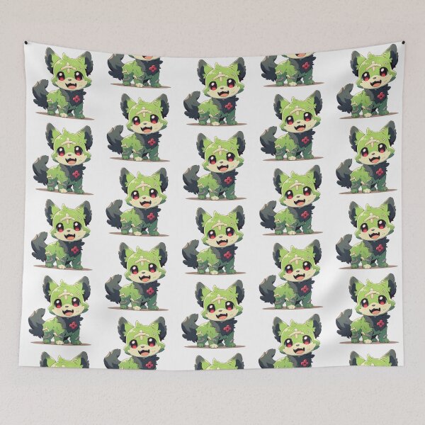 Item preview, Cute Kawaii Halloween Dog Zombie Puppy Smiling designed and sold by CozyKawaiiArt.