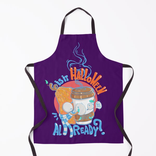 Item preview, Is It Halloween Already? Cartoon Pumpkin hugs Pumpkin Spice Coffee designed and sold by Matraskina.