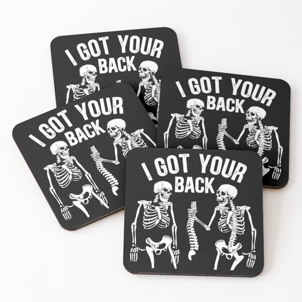 Item preview, I Got Your Back Skeleton designed and sold by ArtMeetsPizza.