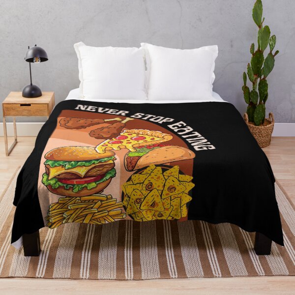 Item preview, Never Stop Eating Funny Sticker and T shirt Design, Eat The Cows, Pizza, Tacos, Nachos, Chicken, And Fries designed and sold by ItalianBoogers.