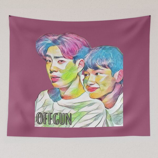 Item preview, GMMTV - coupled actors OffGun oil painting style in pastels designed and sold by Sunflower5576.