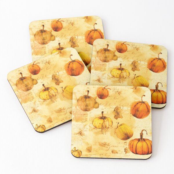 Item preview, Halloween Pattern, Pumpkins  and Old inscriptions Watercolor designed and sold by Sunmoonlove.