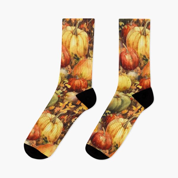 Item preview, Halloween Pattern, Orange, Green, Gold, Red Pumpkins Watercolor designed and sold by Sunmoonlove.