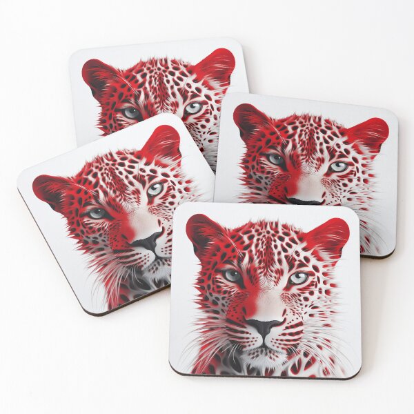 Item preview, Leopardo rojo y blanco designed and sold by silent-violin.