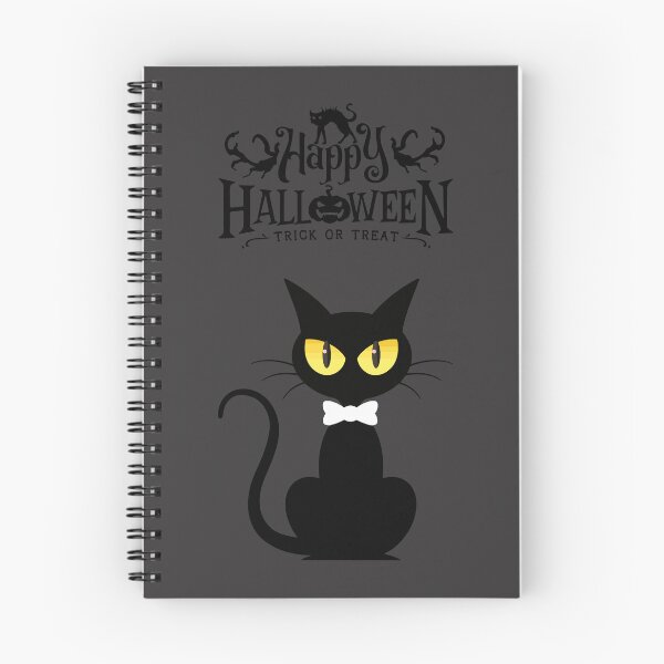 Item preview, Halloween-a stately, elegant black cat with yellow eyes and a white bow designed and sold by esao.