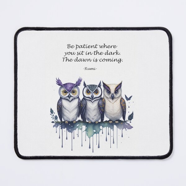 Item preview, Rumi quote, Be patient where you sit in the dark. designed and sold by SacredSoulCraft.