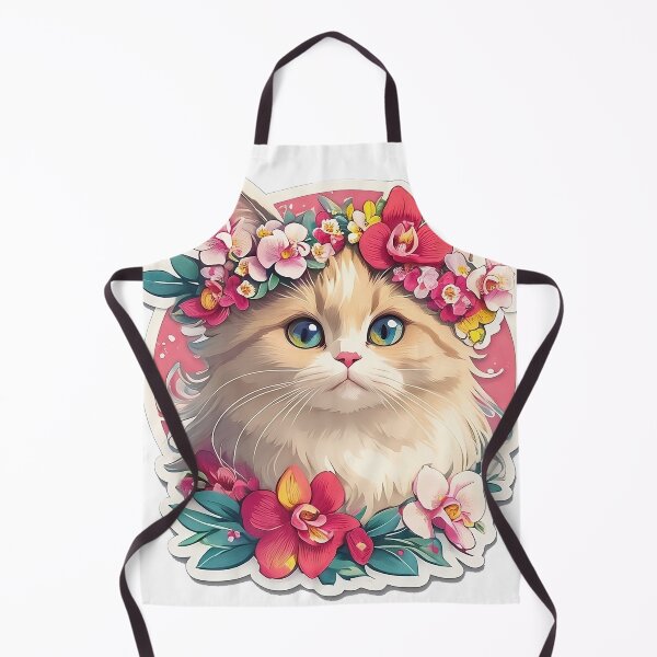 Item preview, Sticker Cat Collection Ragdoll with orchid 4 designed and sold by miwarenxx.