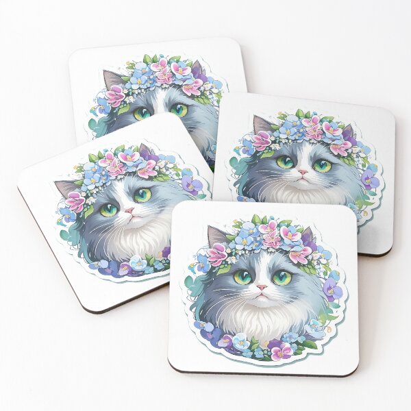 Item preview, Sticker Cat Collection Ragdoll with orchid 3 designed and sold by miwarenxx.