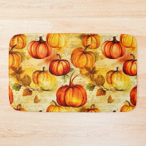 Item preview, Halloween Pattern, Pumpkins  and Old inscriptions Watercolor designed and sold by Sunmoonlove.