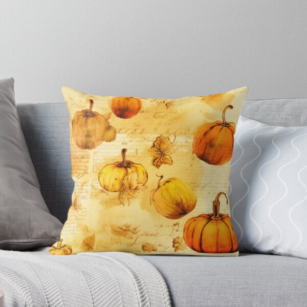 Item preview, Halloween Pattern, Pumpkins  and Old inscriptions Watercolor designed and sold by Sunmoonlove.