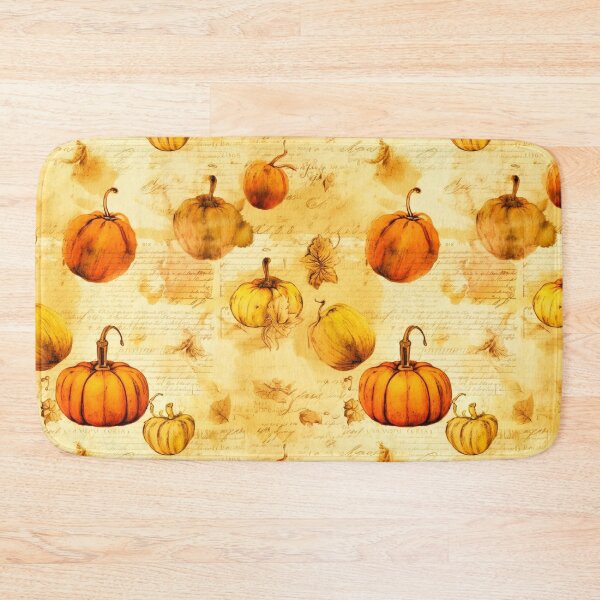 Item preview, Halloween Pattern, Pumpkins  and Old inscriptions Watercolor designed and sold by Sunmoonlove.