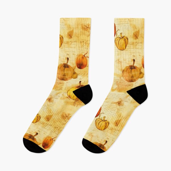 Item preview, Halloween Pattern, Pumpkins  and Old inscriptions Watercolor designed and sold by Sunmoonlove.