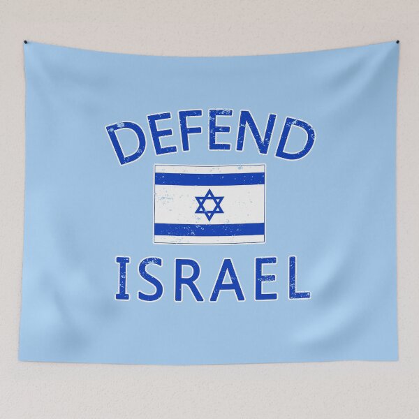 Item preview,  DEFEND ISRAEL WITH ISRAELI FLAG LIGHTLY DISTRESSED designed and sold by LoveAndDefiance.