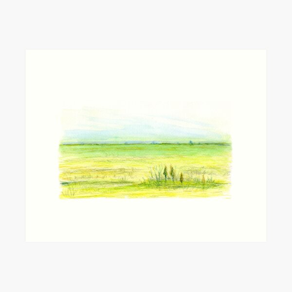 Green meadow Art Print