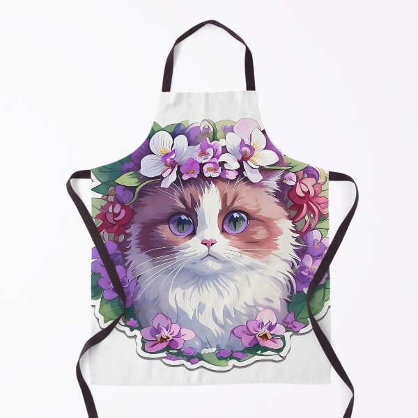 Item preview, Sticker Cat Collection Ragdoll with orchid 2 designed and sold by miwarenxx.