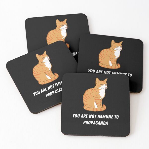 Item preview, You are not immune to propaganda cat designed and sold by FunkyMelon.