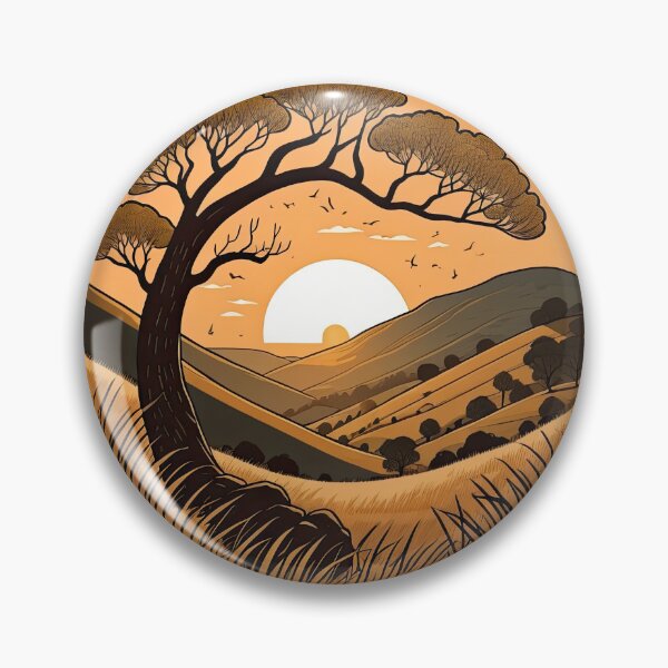 Item preview, Sycamore gap Northumberland National Park sunset sunrise designed and sold by DigiArtPartha.