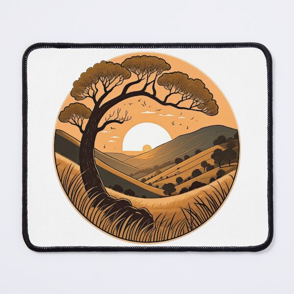 Item preview, Sycamore gap Northumberland National Park sunset sunrise designed and sold by DigiArtPartha.