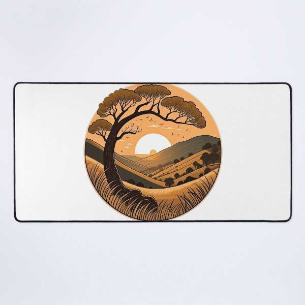 Item preview, Sycamore gap Northumberland National Park sunset sunrise designed and sold by DigiArtPartha.