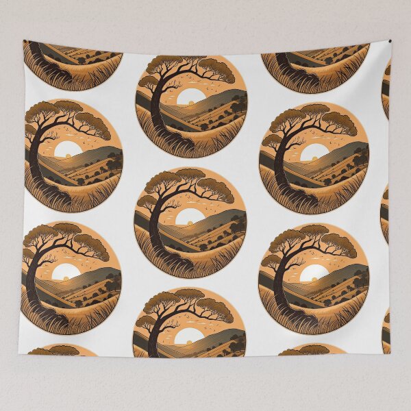 Item preview, Sycamore gap Northumberland National Park sunset sunrise designed and sold by DigiArtPartha.