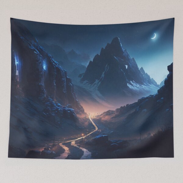 Item preview, Ascension Through the Elevation: A Mesmeric Mountainous Journey in Digital Hues designed and sold by oanaunciuleanu.