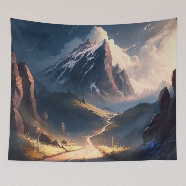 Item preview, Ascension Through the Elevation: A Mesmeric Mountainous Journey in Digital Hues designed and sold by oanaunciuleanu.