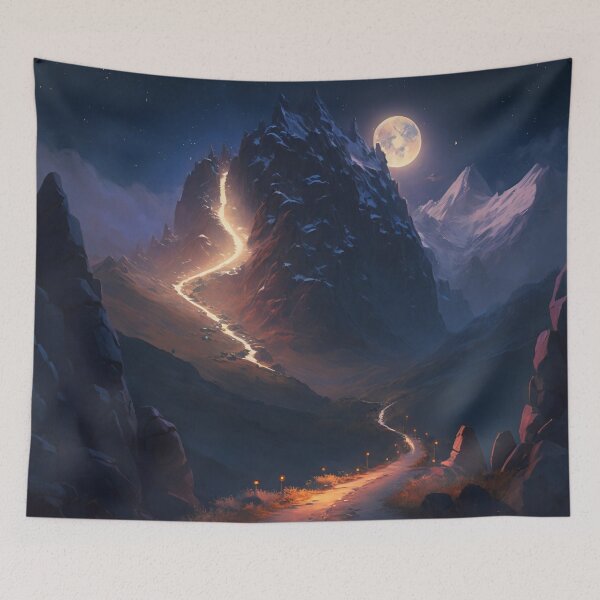Item preview, Ascension Through the Elevation: A Mesmeric Mountainous Journey in Digital Hues designed and sold by oanaunciuleanu.