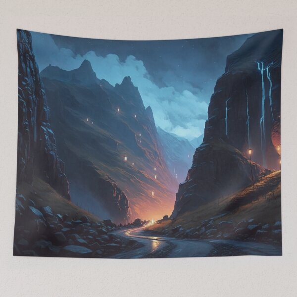 Item preview, Ascension Through the Elevation: A Mesmeric Mountainous Journey in Digital Hues designed and sold by oanaunciuleanu.