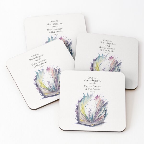 Item preview, Rumi quote, Love is the religion and the universe is the book. designed and sold by SacredSoulCraft.
