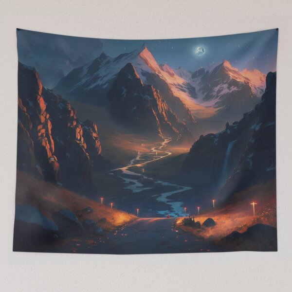 Item preview, Ascension Through the Elevation: A Mesmeric Mountainous Journey in Digital Hues designed and sold by oanaunciuleanu.