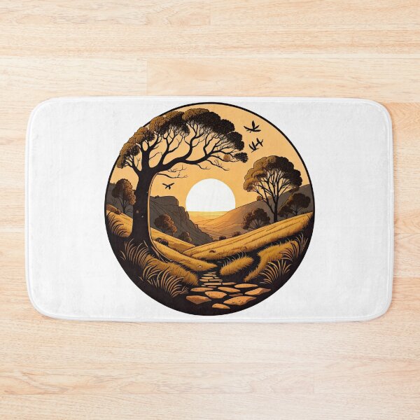 Item preview, Sycamore gap Northumberland National Park sunset sunrise designed and sold by DigiArtPartha.