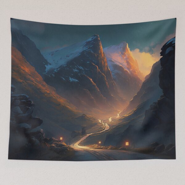 Item preview, Ascension Through the Elevation: A Mesmeric Mountainous Journey in Digital Hues designed and sold by oanaunciuleanu.