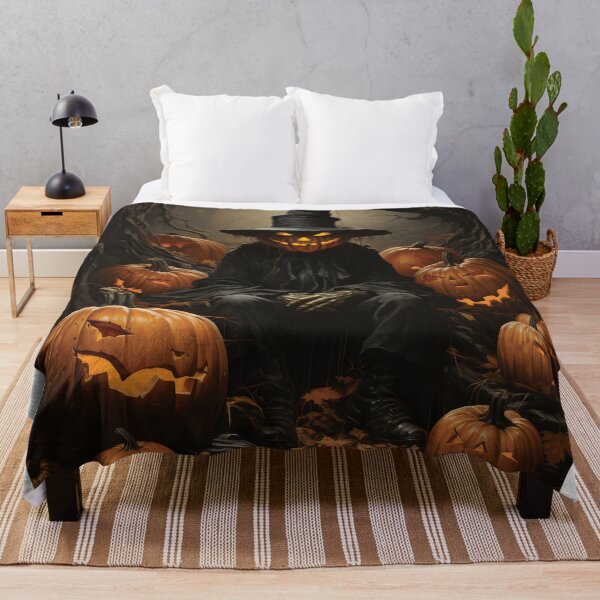 Item preview, Spooky Halloween Pumpkin Poster - Creepy Wall Art for Halloween Lovers designed and sold by Animal-ink.