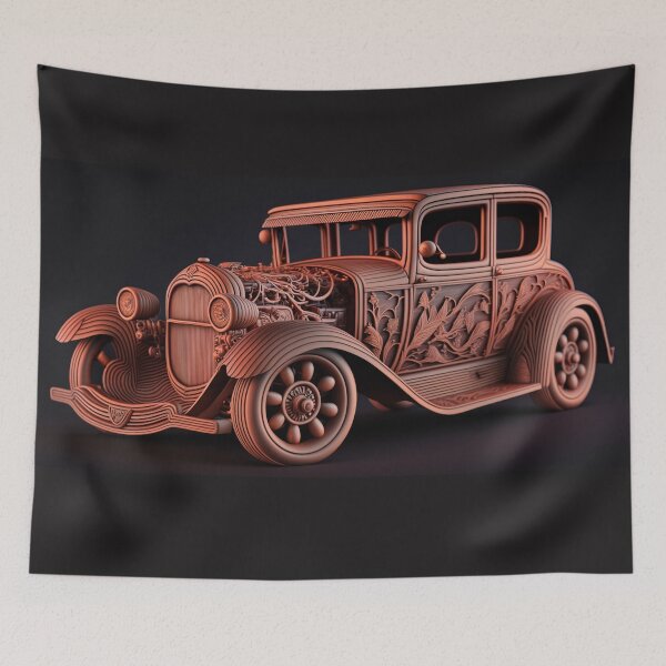 Item preview, "Arte de Automobiles" carved 3D antique car model, realistic textures,fine lines. designed and sold by WhiteWolfe0127.