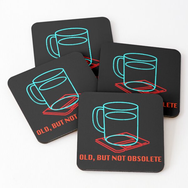 Item preview, Old, but not obsolete - Floppy disk, Coffee cup, funny, neon sign designed and sold by therocketman.