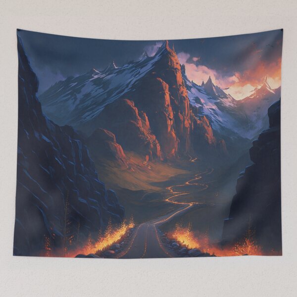 Item preview, Ascension Through the Elevation: A Mesmeric Mountainous Journey in Digital Hues designed and sold by oanaunciuleanu.
