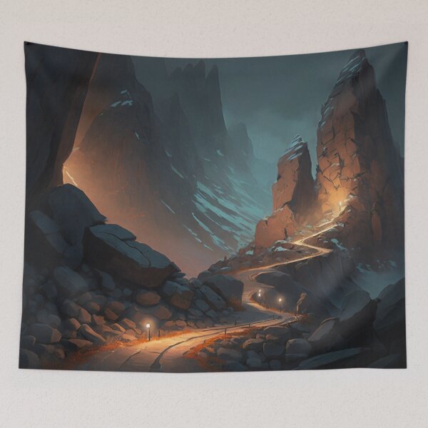 Item preview, Ascension Through the Elevation: A Mesmeric Mountainous Journey in Digital Hues designed and sold by oanaunciuleanu.