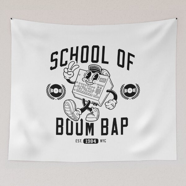 Item preview, School of Boom Bap (Black) designed and sold by analogdreamz.
