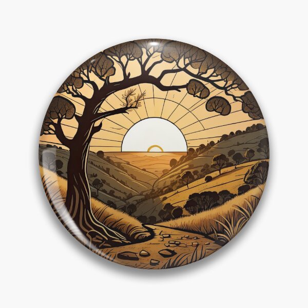 Item preview, Sycamore gap Northumberland National Park sunset sunrise designed and sold by DigiArtPartha.
