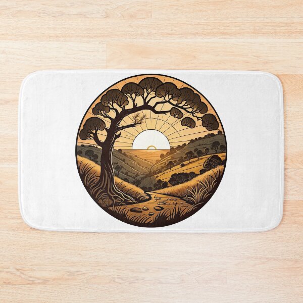 Item preview, Sycamore gap Northumberland National Park sunset sunrise designed and sold by DigiArtPartha.